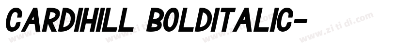 Cardihill BoldItalic字体转换